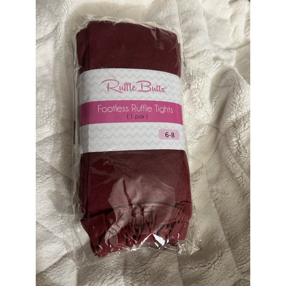 Ruffle Butts Footless Ruffle Tights Rosewood Size 6-8yrs NEW